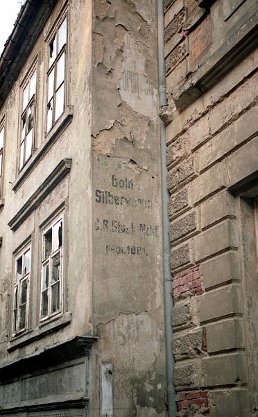 Wurzen, Färbergasse 8, 3.12.1996.jpg - Gold- u. Silberwaren